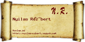Nyilas Róbert névjegykártya